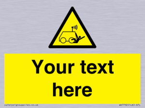 Custom warning run over by operator controlled machine